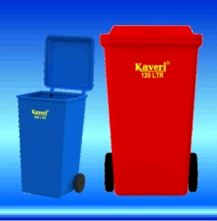 Heavy Duty-Rotational Molded Garbage/ Dustbin With Wheel-2